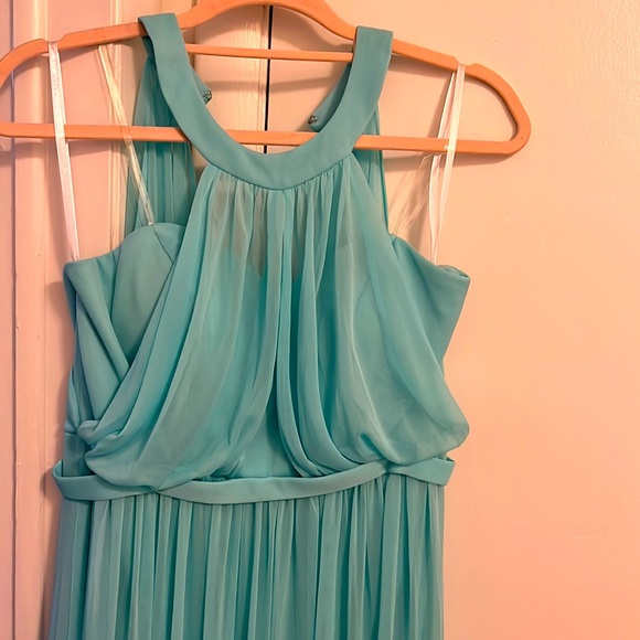 Pink Blush Halter Tulle Evening Maternity Gown by Eva Size Medium Halter - Picture 8 of 15